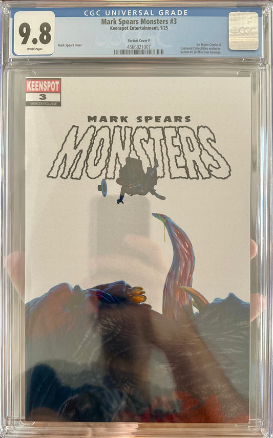 Mark Spears Monsters #3 - Cover P (No Masss Comics Venom #3 Homage Exclusive) - CGC 9.8