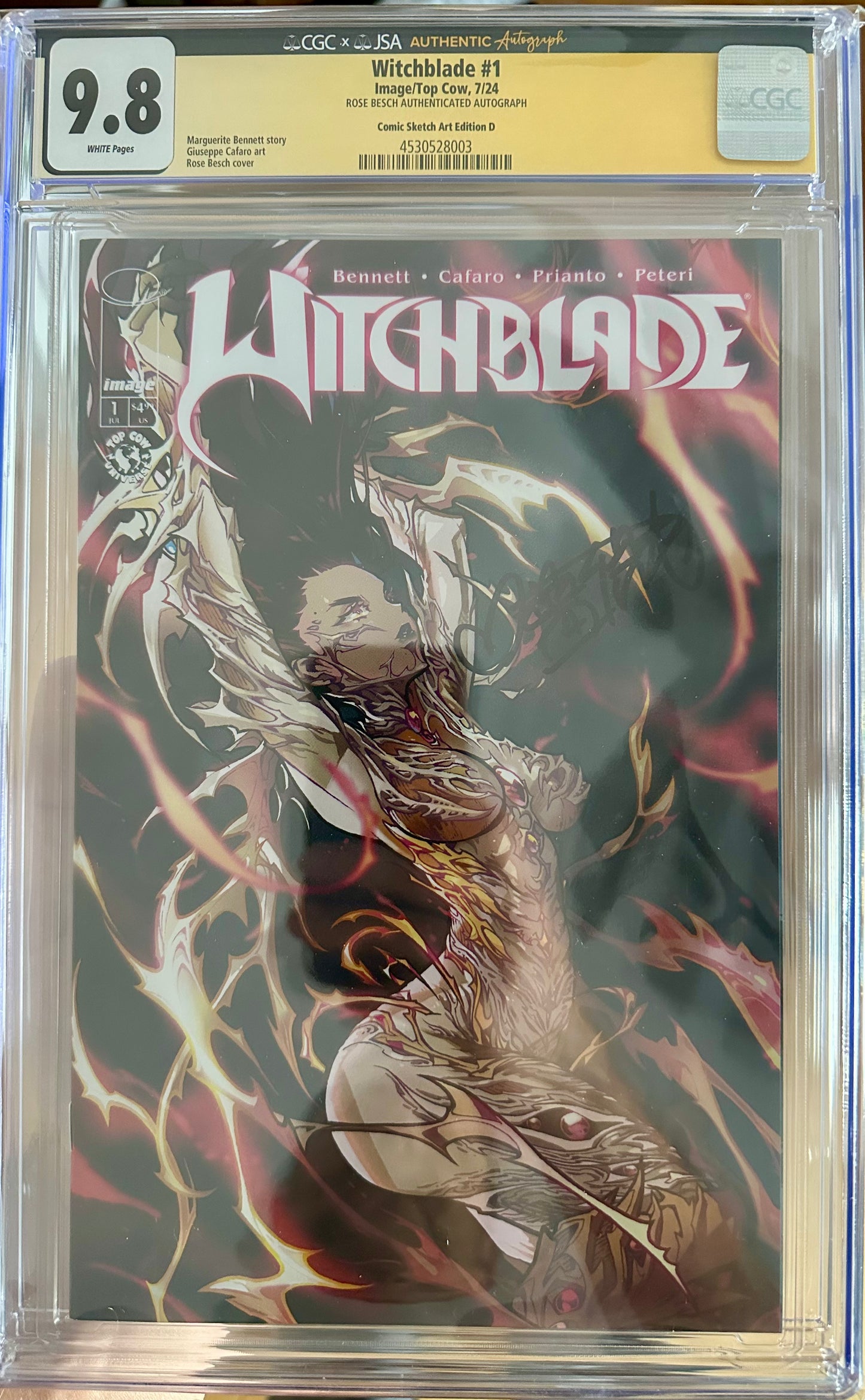 Witchblade #1 - CGC SS 9.8 - Signed by Rose Besch