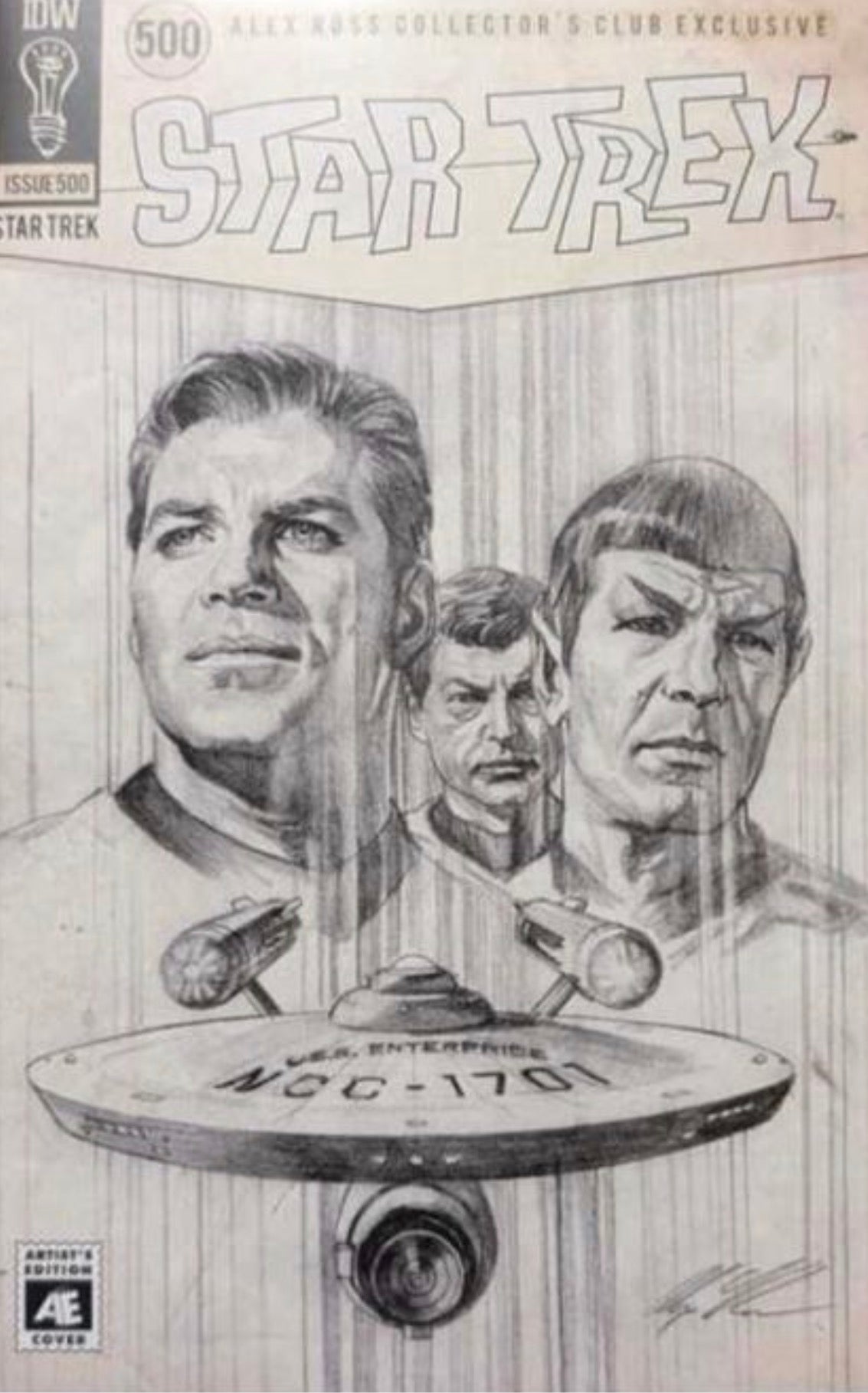 Star Trek #500 - Alex Ross Collector’s Club Exclusive Sketch Variant