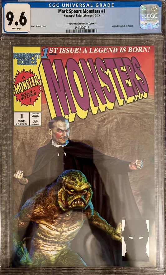 Mark Spears Monsters #1 - CGC 9.6 - 4th Print Variant Cover I1 - Ultimate Comics X-Men Homage