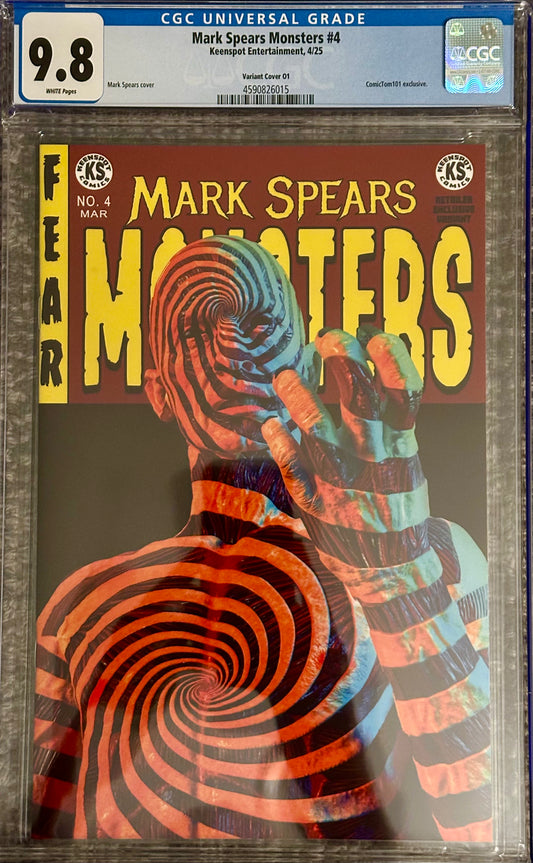 Mark Spears Monsters #4 - CGC 9.8 - Spiral Man Variant Cover O1 - Comic Tom