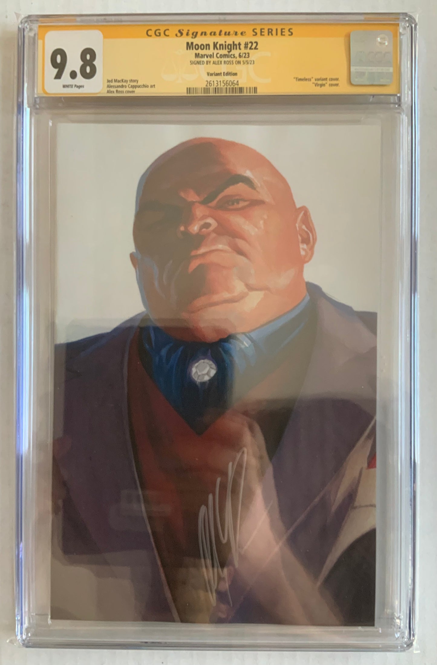 Moon Knight #22 - Timeless Virgin Variant - CGC SS 9.8 - Signed by Alex Ross