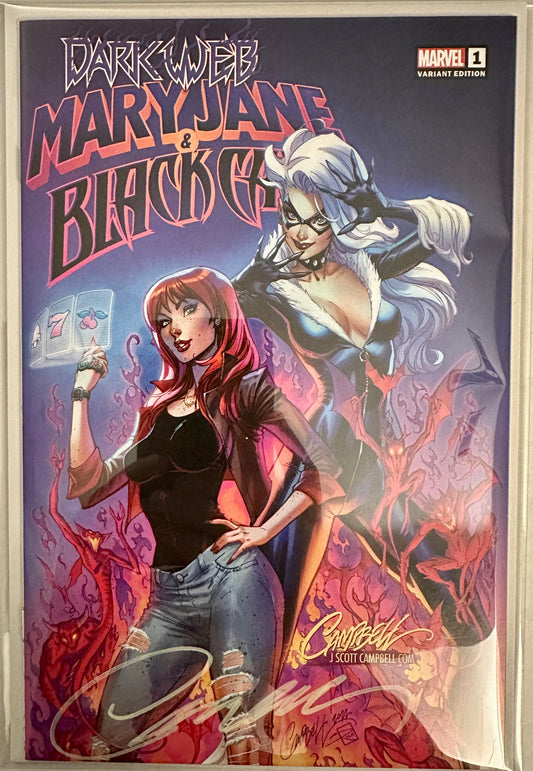 Mary Jane & Black Cat: Dark Web #1 - Signed by J Scott Campbell