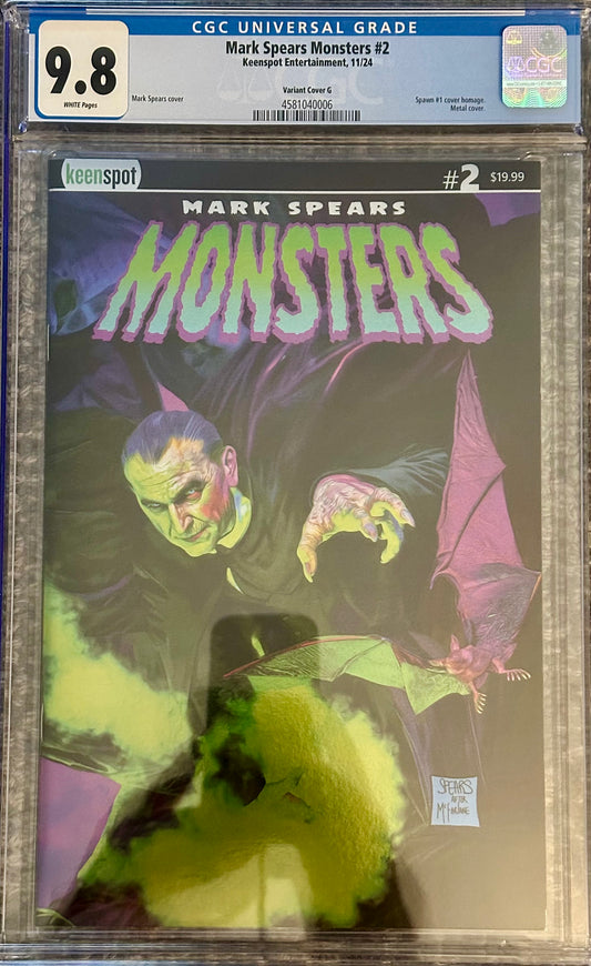 Mark Spears Monsters #2 - CGC 9.8 - Cover B
