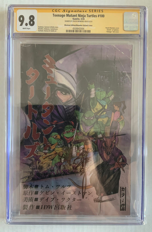 Teenage Mutant Ninja Turtles #100 LaMole Mexican Foil - CGC SS 9.8 - Signed by Peach Momoko