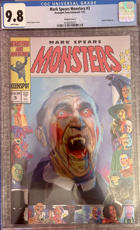 Mark Spears Monsters #3 - CGC 9.8 - Holofoil Flip Cover F