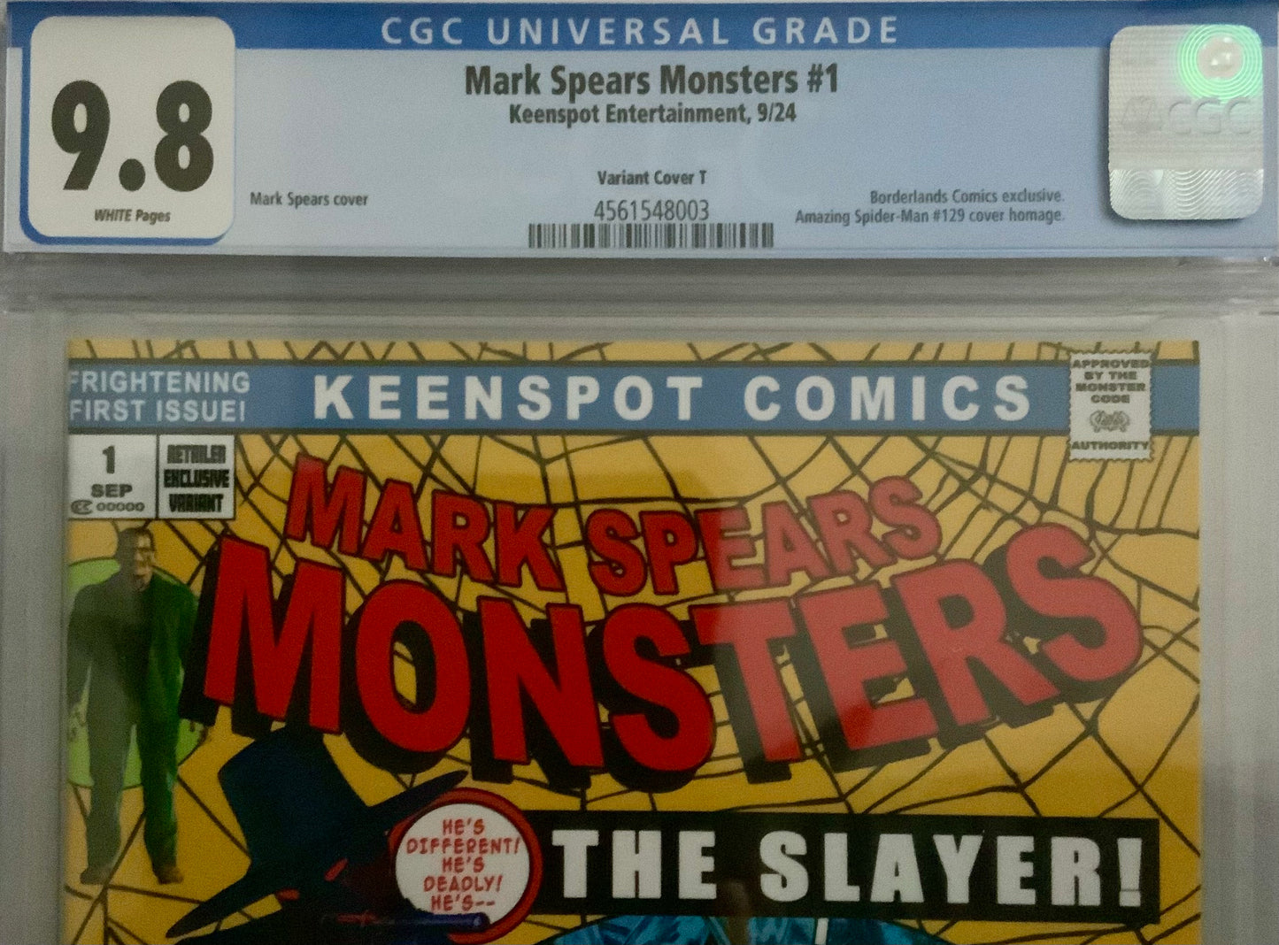 Mark Spears Monsters #1 - Cover T (Amazing Spider-Man #129 Homage) - CGC 9.8