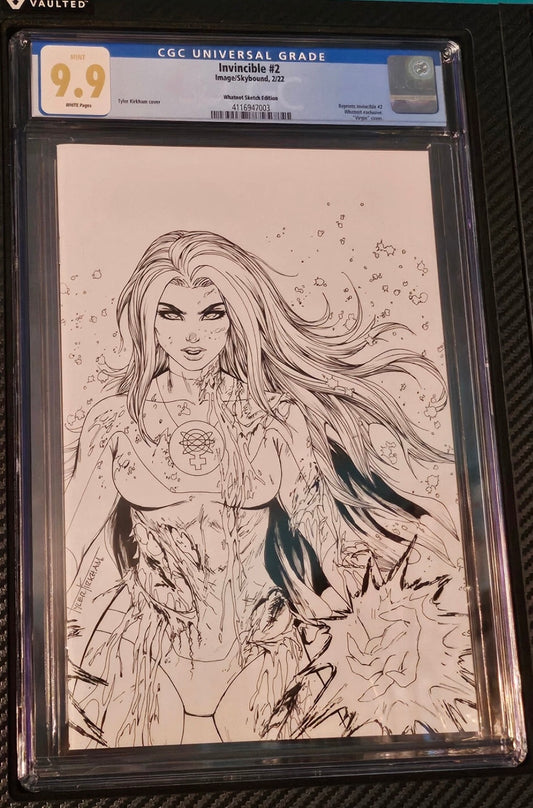 Invincible #2 - Tyler Kirkham Battle Damage Sketch Edition - CGC 9.9 Mint