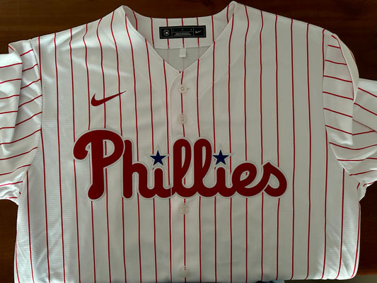 MLB Phillies x One Piece Customized Replica Home White Jersey - LUFFY #56 - Large