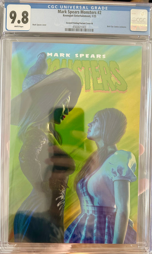 Mark Spears Monsters #2 - 2nd Printing - Cover W (Bird City Comics Wicked Witch Exclusive) - CGC 9.8