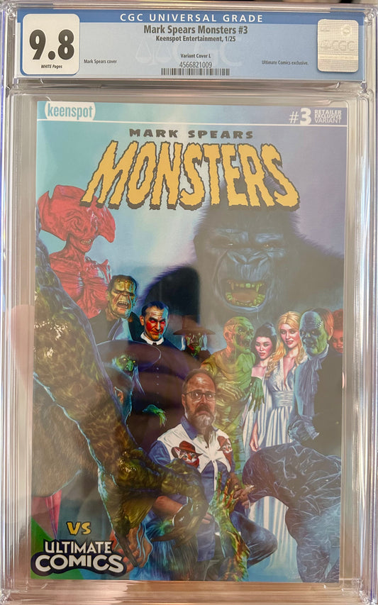 Mark Spears Monsters #3 - Cover L (Ultimate Comics Exclusive) - CGC 9.8