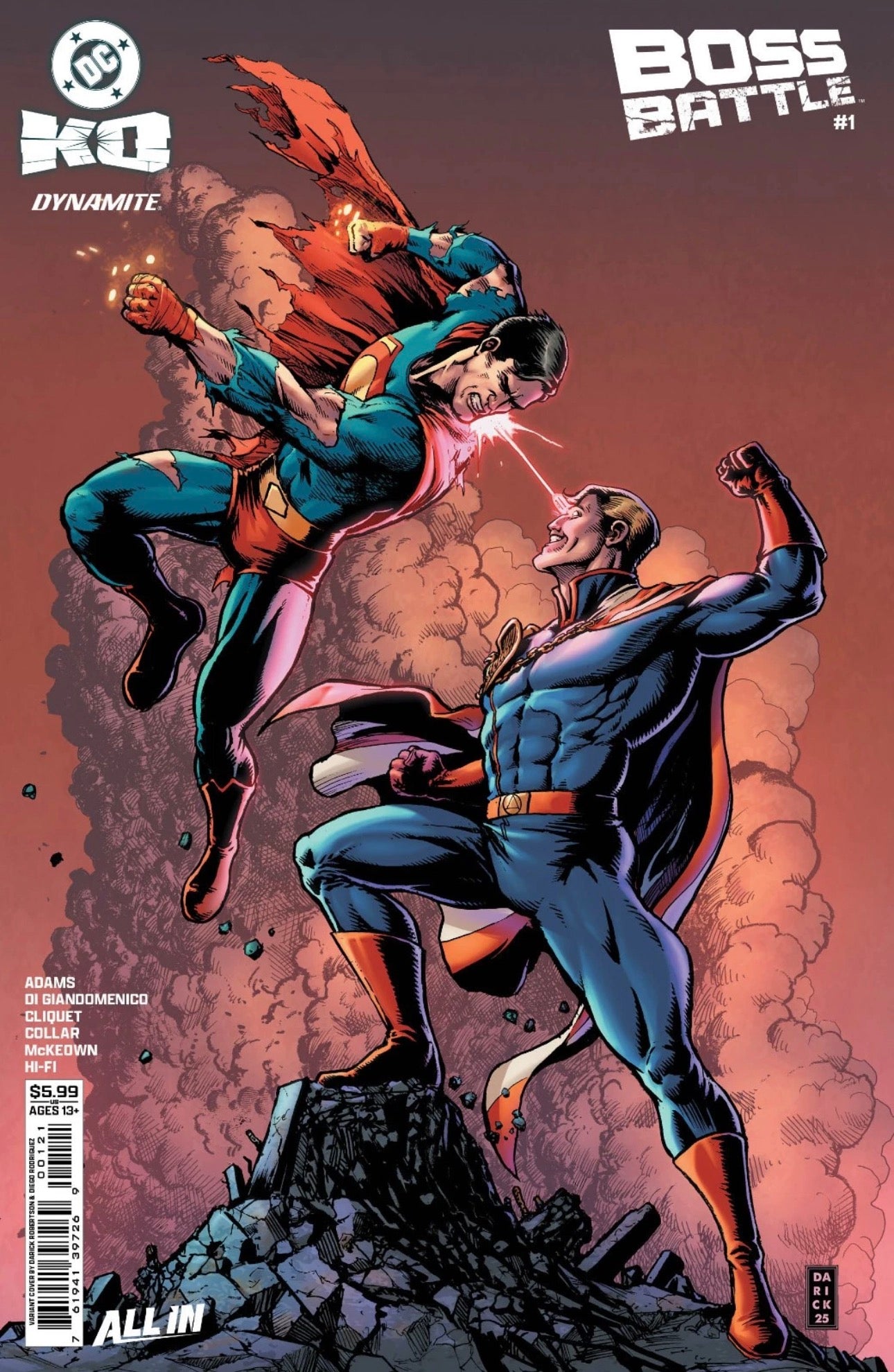 DC K.O. Boss Battle #1 - Superman vs Homelander - Darick Robertson Variant