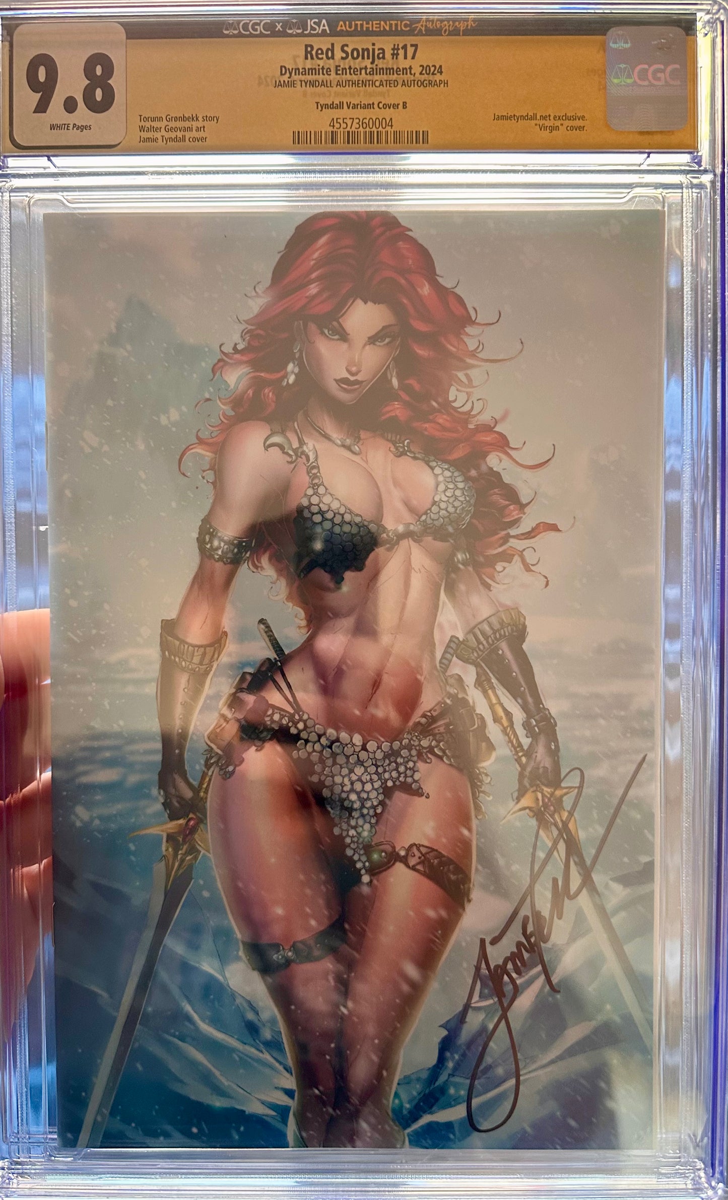 Red Sonja #17 - 2024 Megacon Jamie Tyndall Virgin Exclusive - CGC SS 9.8