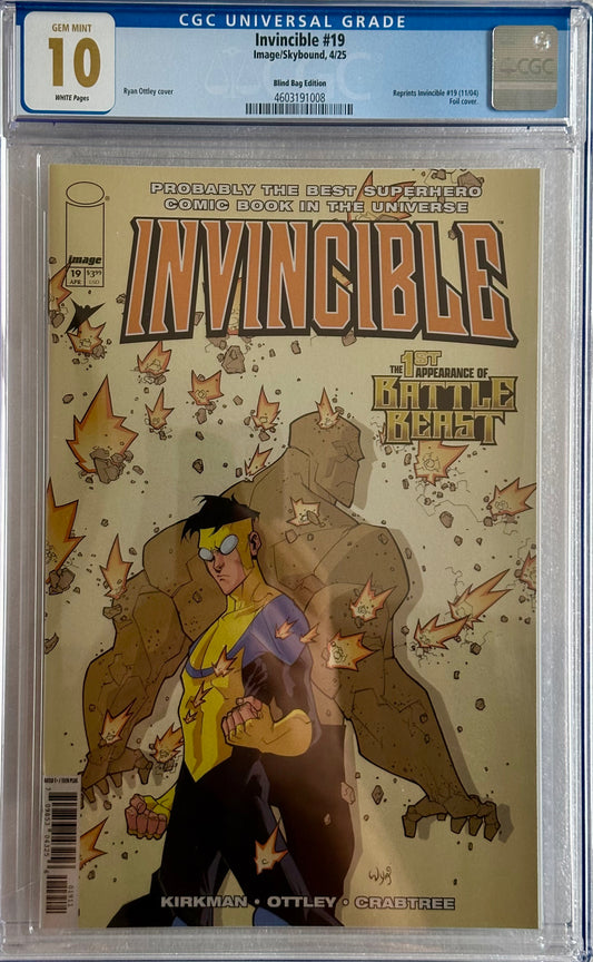 Invincible #19 - Battle Beast Blind Bag Reprint Foil Edition - CGC 10 GEM MT