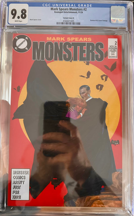 Mark Spears Monsters #2 - Batman 423 Homage Cover H - CGC 9.8