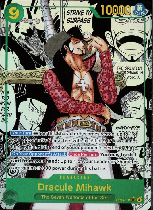 One Piece - The Azure Sea’s Seven - OP12 119 Dracule Mihawk Foil (Manga)