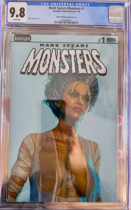 Mark Spears Monsters #1 - 3rd Printing Cover C Bridezilla - CGC 9.8