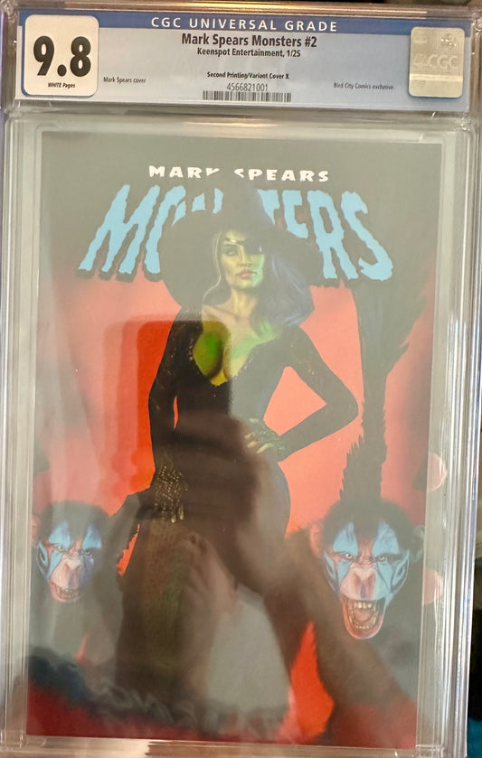 Mark Spears Monsters #2 - 2nd Printing - Cover X (Bird City Comics Exclusive) - CGC 9.8