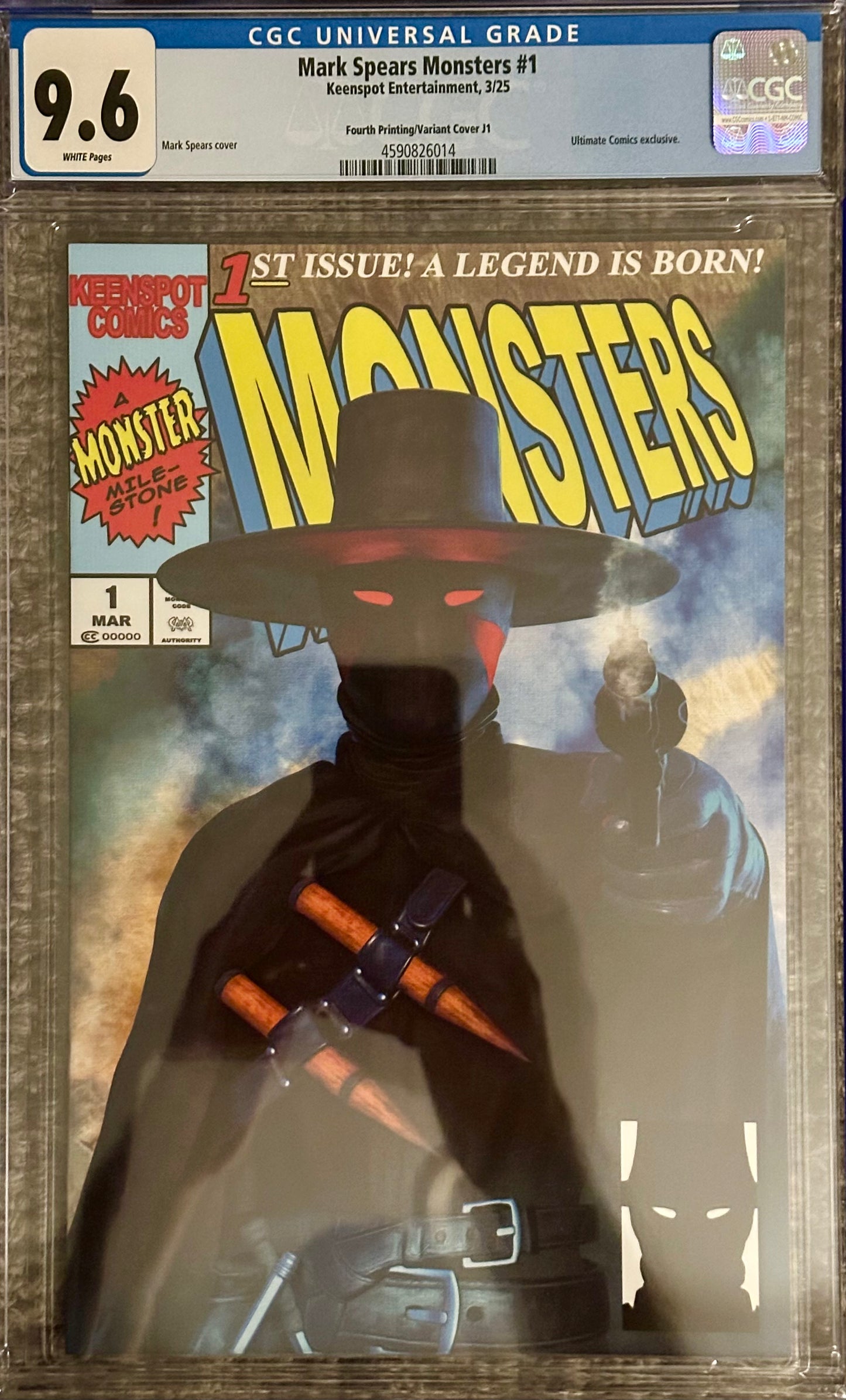 Mark Spears Monsters #1 - CGC 9.6 - 4th Print Variant Cover J1 - Ultimate Comics X-Men Homage