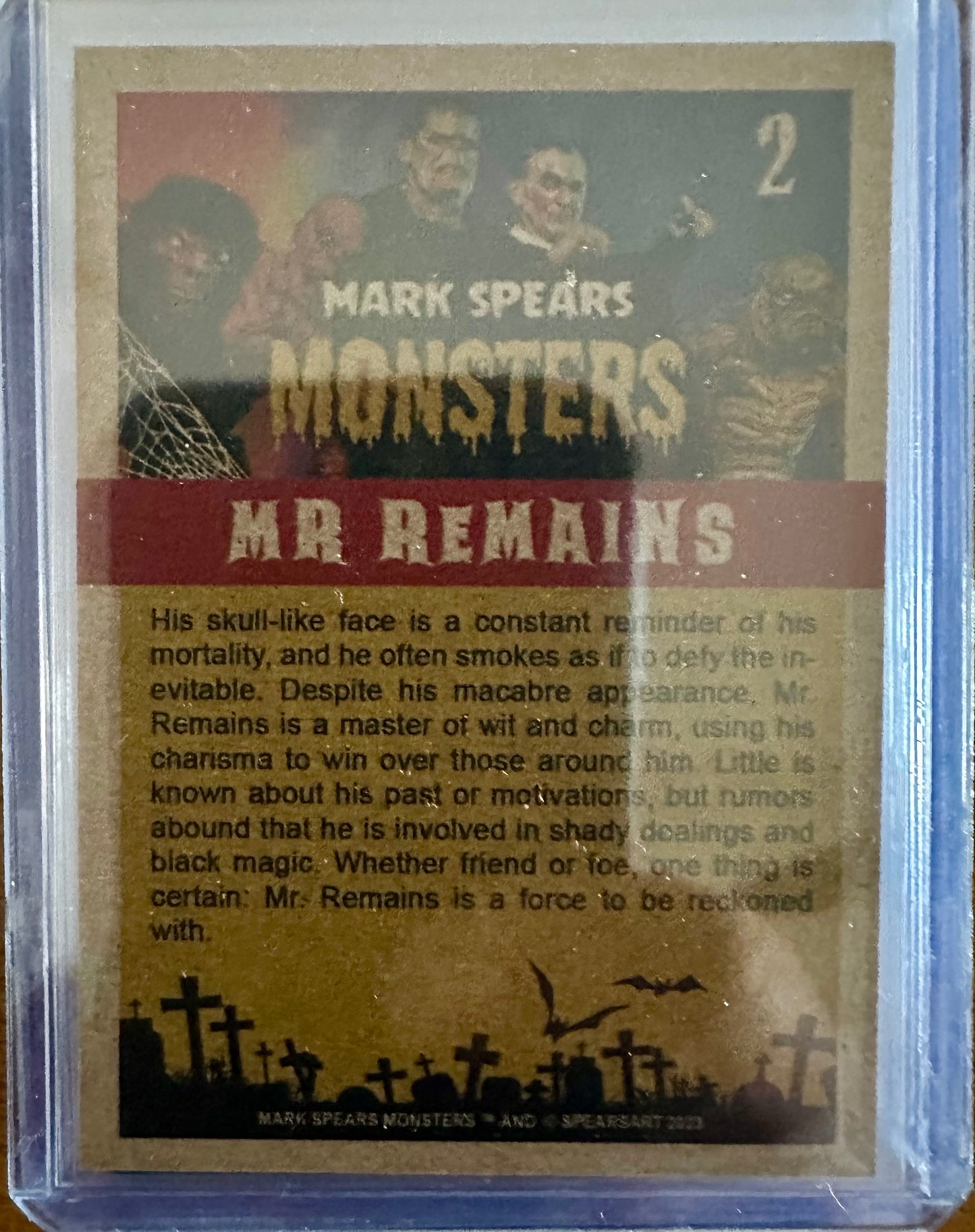 Mark Spears Monsters Series 2 Trading Card - Distressed #2 Mr Remains