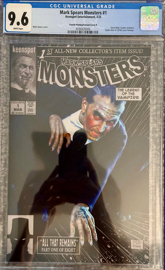 Mark Spears Monsters #1 - CGC 9.6 - 4th Print Variant Cover P