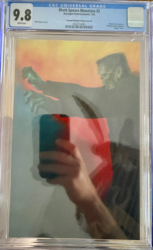 Mark Spears Monsters #2 - 2nd Printing Virgin Frankenstein Cover M - CGC 9.8