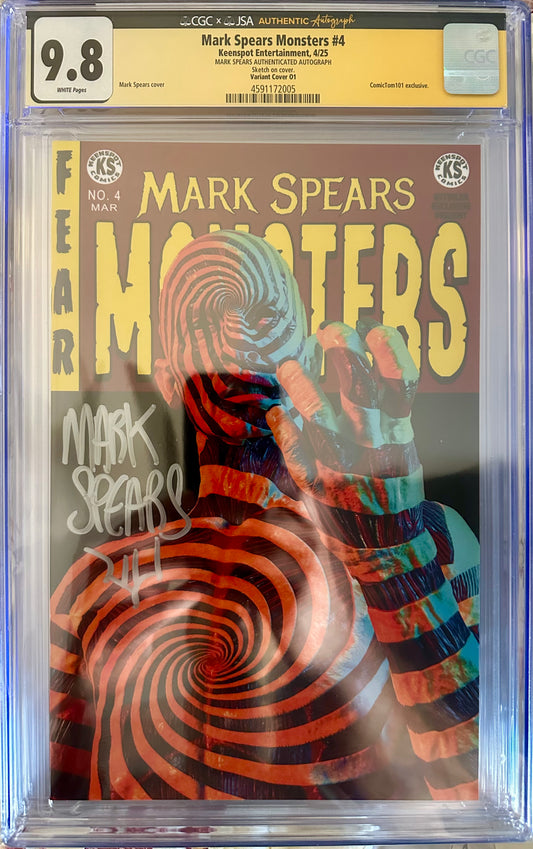 Mark Spears Monsters #4 - C2E2 Cover 01 Spiral Man - CGC SS 9.8 - Signed and Remarked by Mark Spears