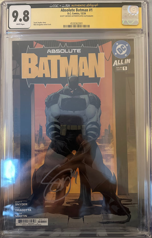 Absolute Batman #1 - CGC SS 9.8 - Cover A Signed by Scott Snyder