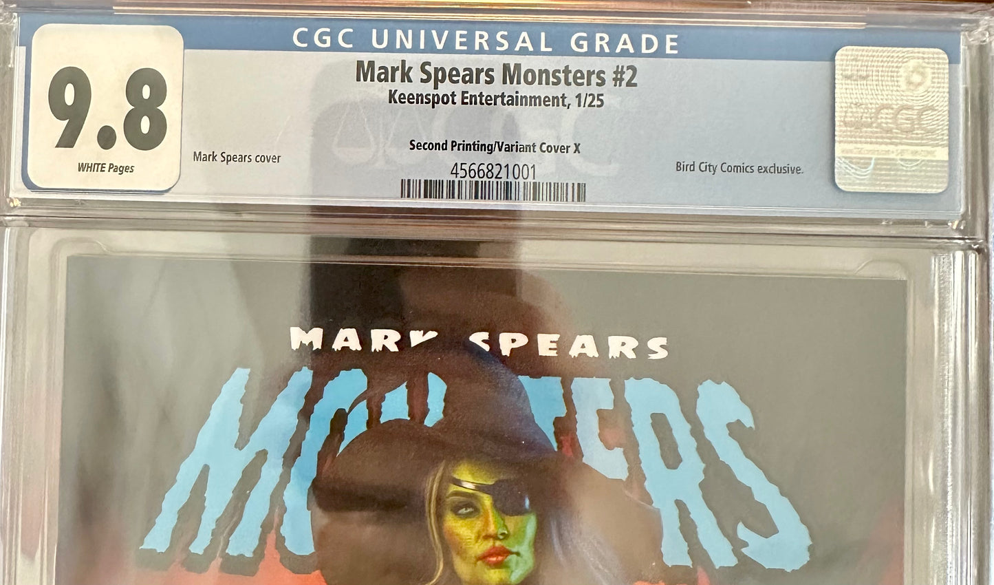 Mark Spears Monsters #2 - 2nd Printing - Cover X (Bird City Comics Exclusive) - CGC 9.8