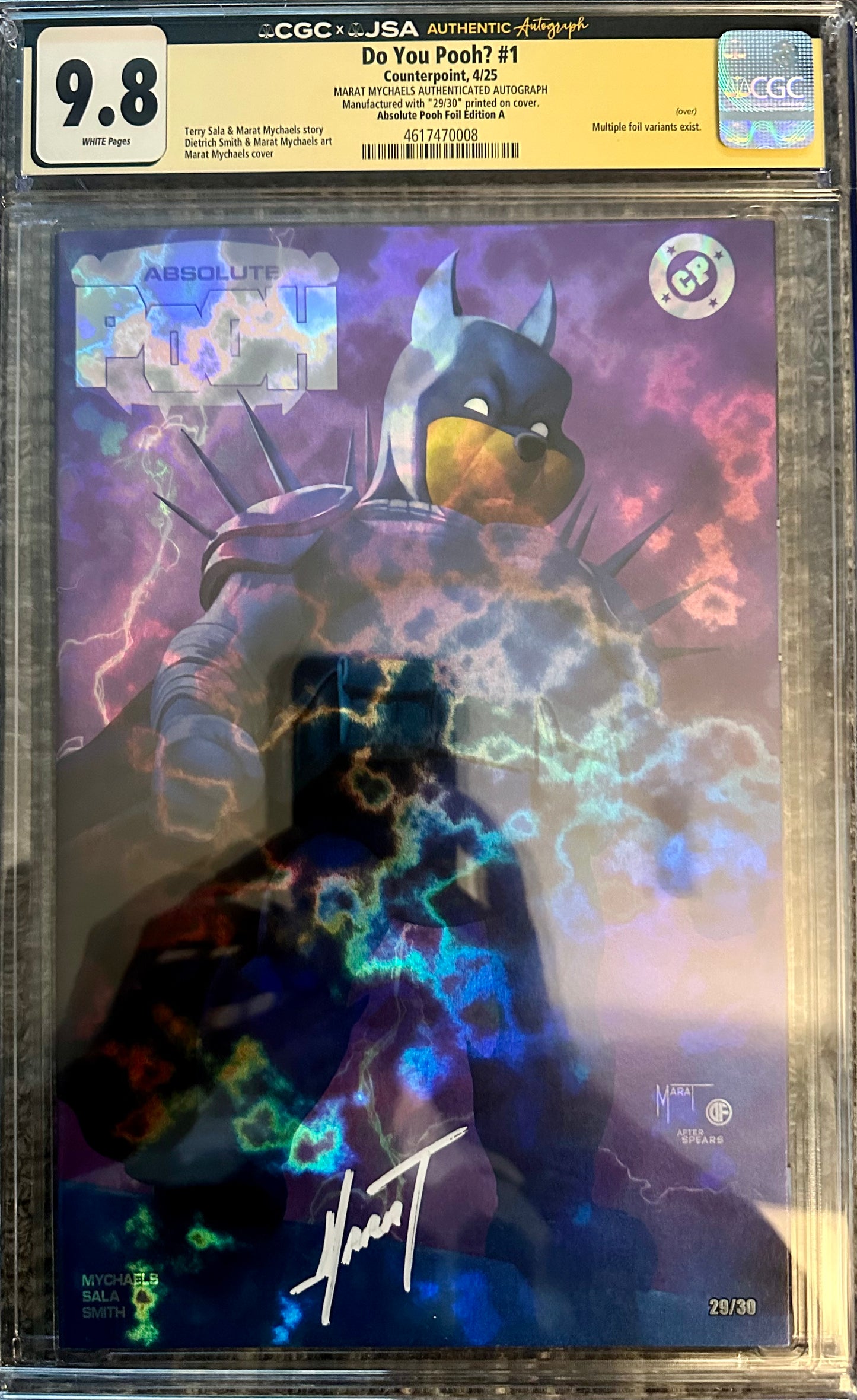 Do You Pooh? #1 - Absolute Pooh Plasma Foil Edition /30 - CGC SS 9.8 Signed by Marat Mychaels
