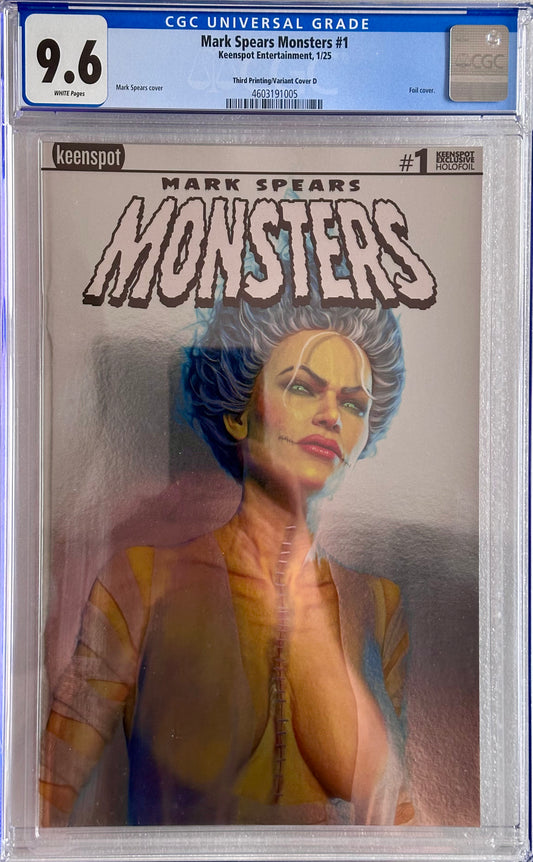 Mark Spears Monsters #1 - 3rd Print Foil Cover D - CGC 9.6