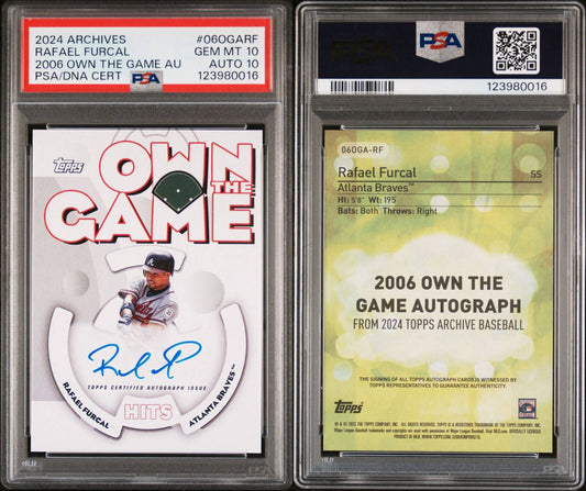 2024 Topps Archives - 2006 Own the Game Auto - #06OGA-RF - Rafael Furcal - GEM MT 10 / Auto 10