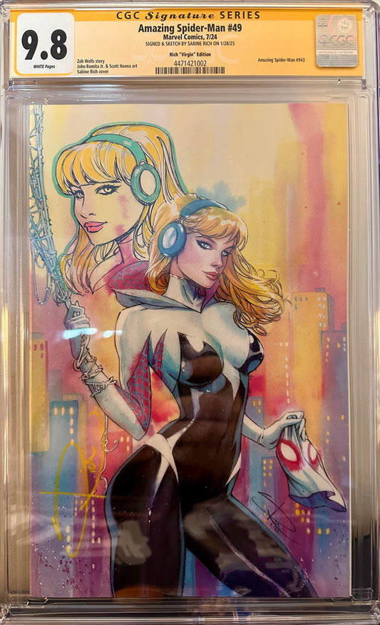 Amazing Spider-Man #49 CGC 9.8 SS - Remarqued by Sabine Rich