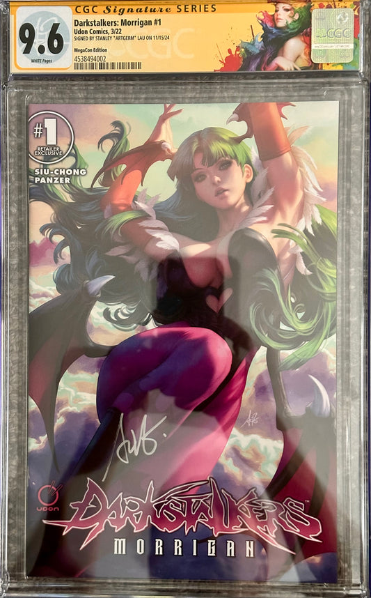 Darkstalkers: Morrigan #1 - Signed by Stanley Artgerm Lau - CGC SS 9.6