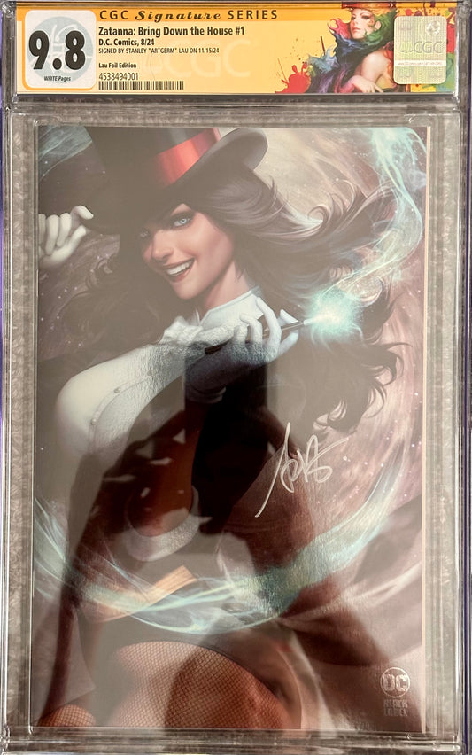 Zatanna: Bring Down The House #1 - Artgerm Foil Edition - Signed by Stanley Artgerm Lau - CGC SS 9.8