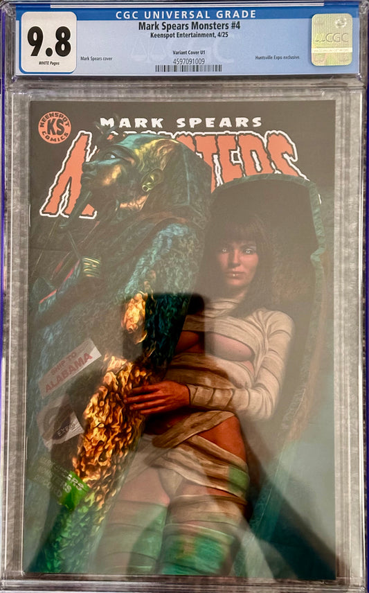 Mark Spears Monsters #4 -Cardstock Cover U1 - Huntsville Expo Exclusive - CGC 9.8