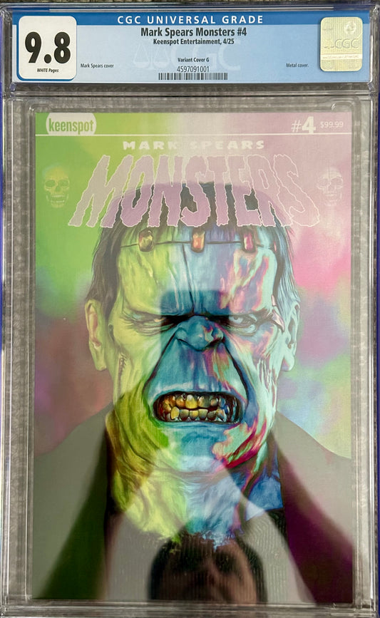 Mark Spears Monsters #4 - Metal Cover G - CGC 9.8