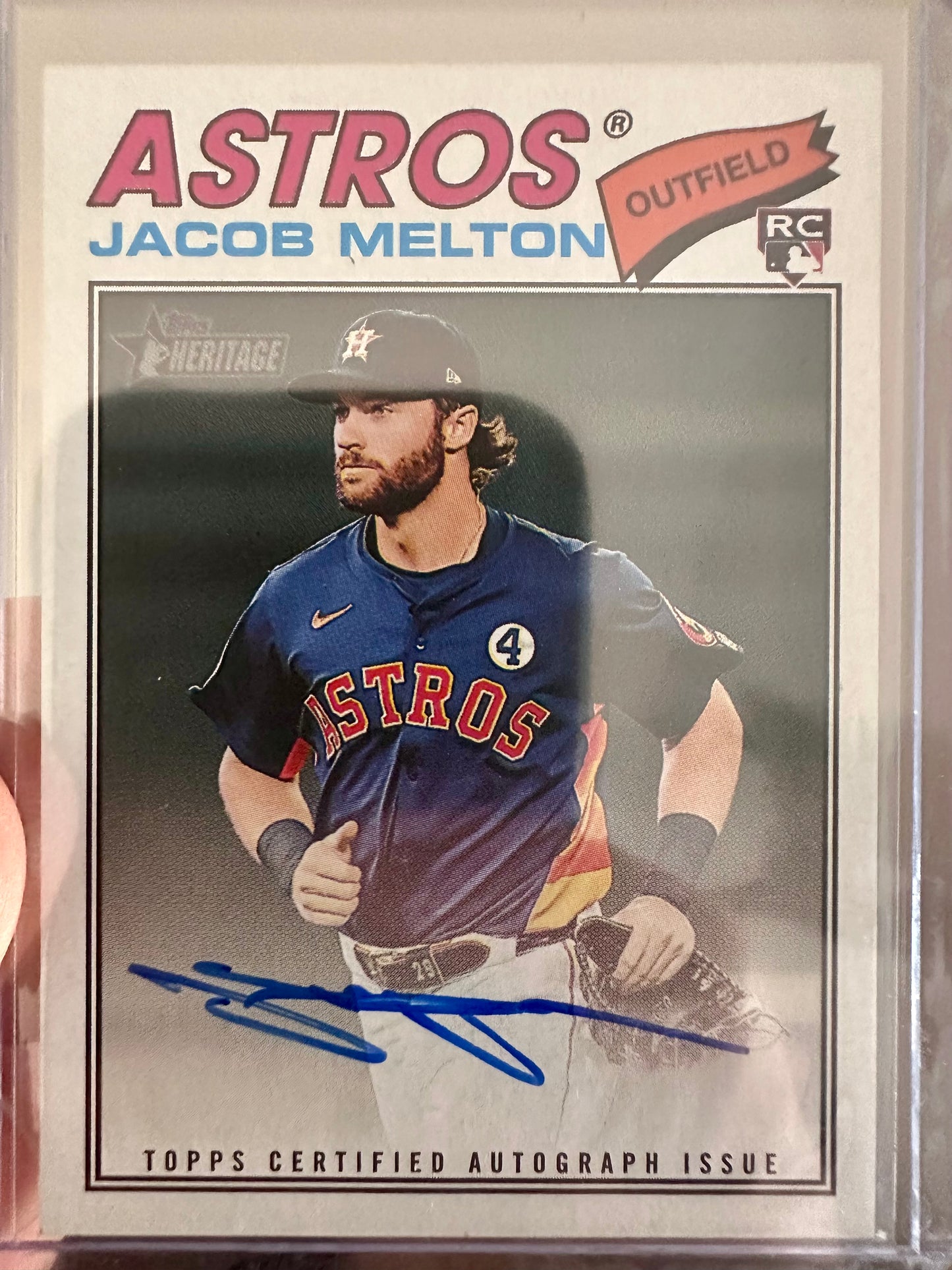 2026 Topps Heritage Baseball - Jacob Melton #JME Astros RC - Real One Autograph
