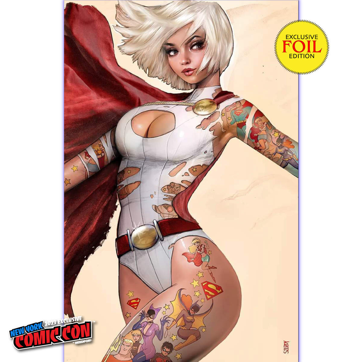 [Signed by Nathan Szerdy] POWER GIRL #1 NATHAN SZERDY (616) EXCLUSIVE FOIL NYCC VIRGIN VAR [IN STOCK]