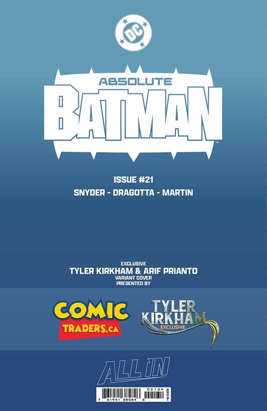 ABSOLUTE BATMAN #21 TYLER KIRKHAM EXCLUSIVE BATTLE DAMAGED DEATHSTROKE VIRGIN VAR (06/17/2026)