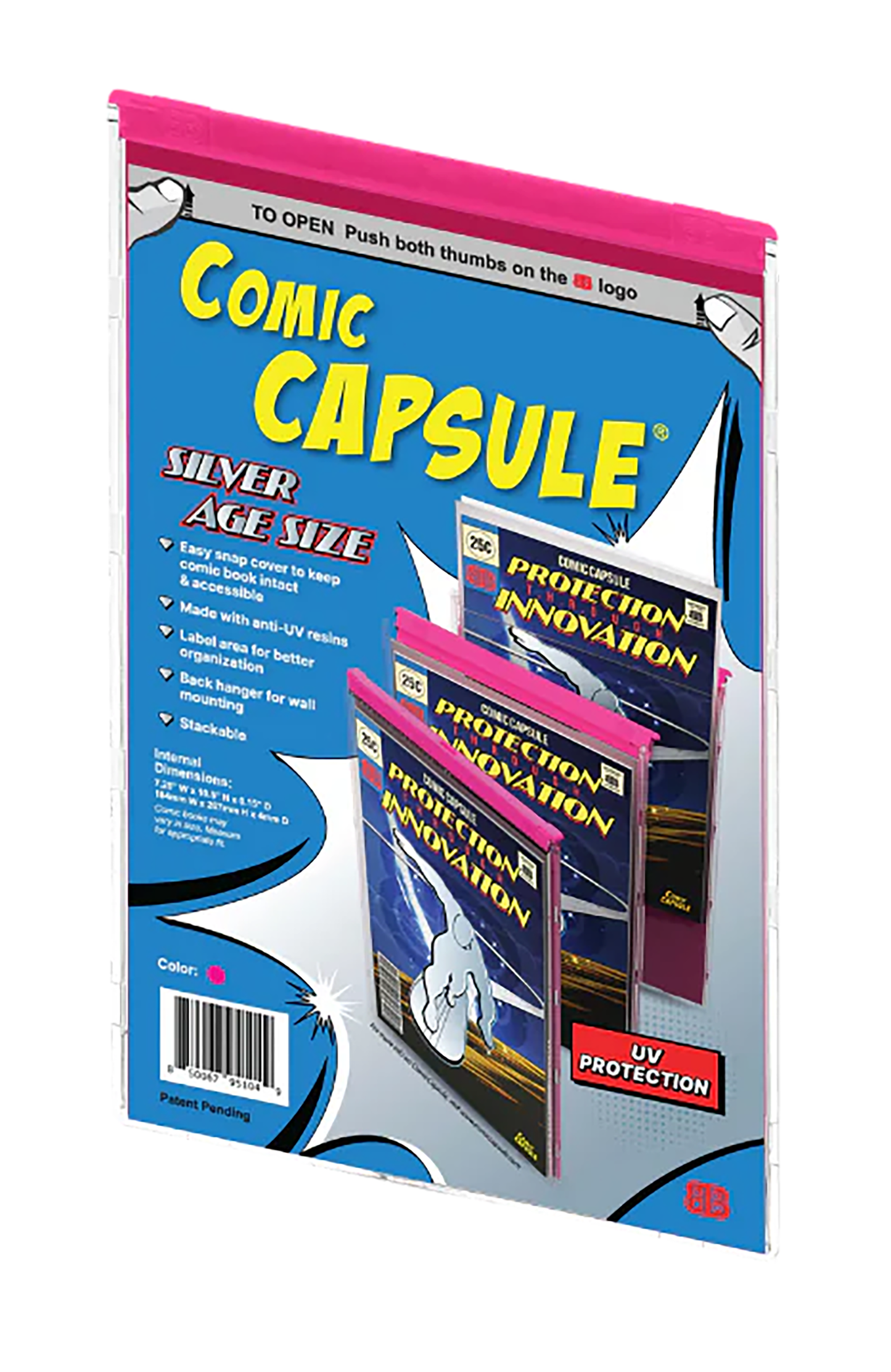 Comic Capsule - Silver Age Size - Pink