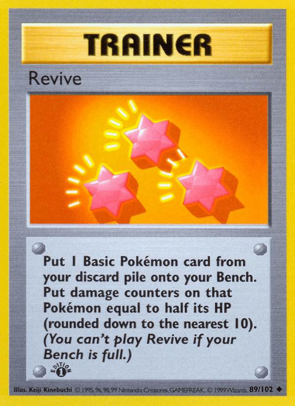 Revive (89/102) (Shadowless) [Base Set 1st Edition]