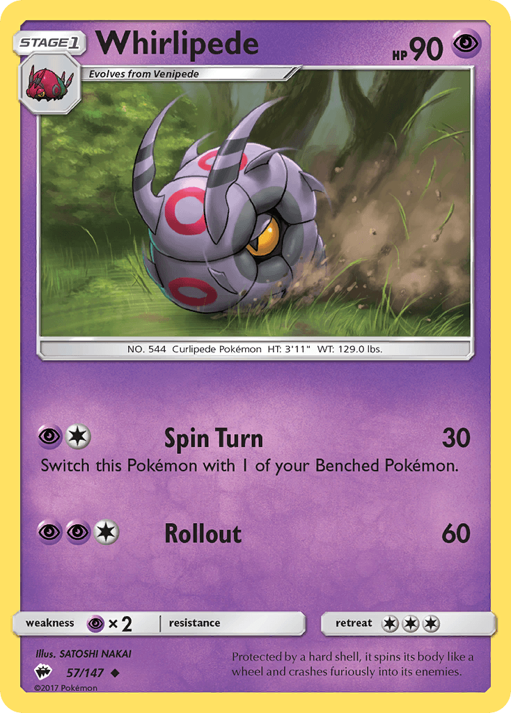 Whirlipede (57/147) [Sun & Moon: Burning Shadows]