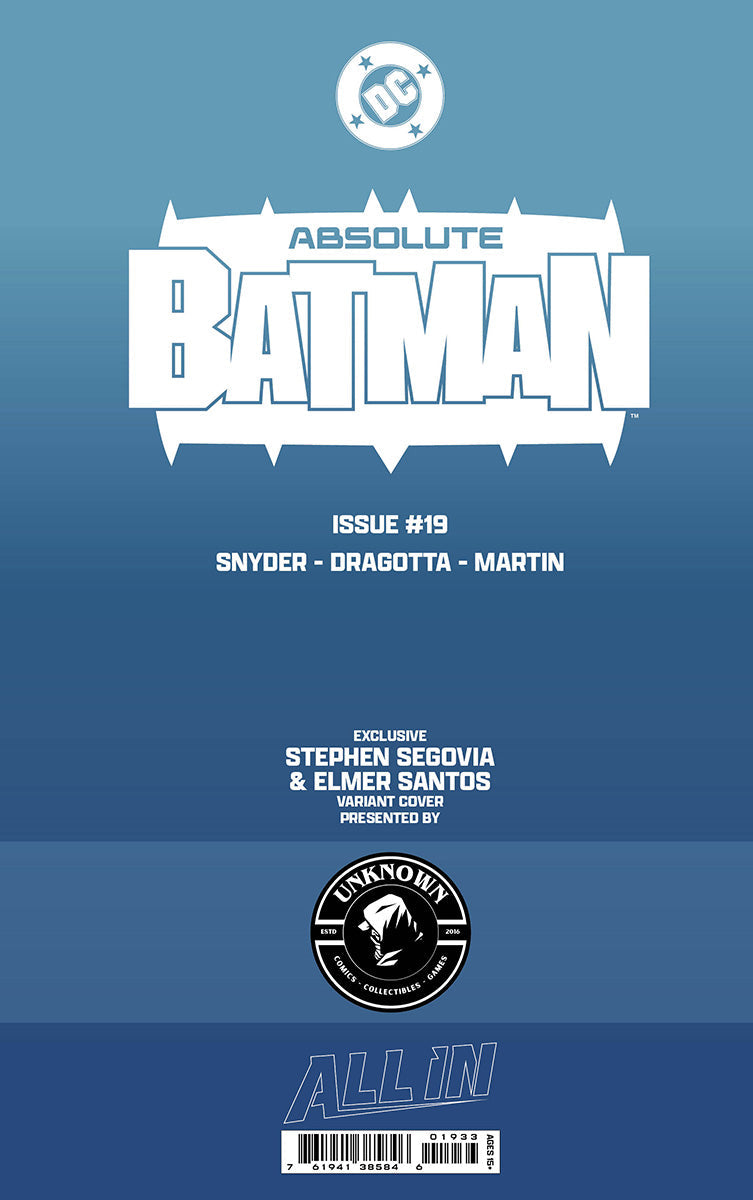 ABSOLUTE BATMAN #19 STEPHEN SEGOVIA EXCLUSIVE VAR (04/08/2026) (04/15/2026)