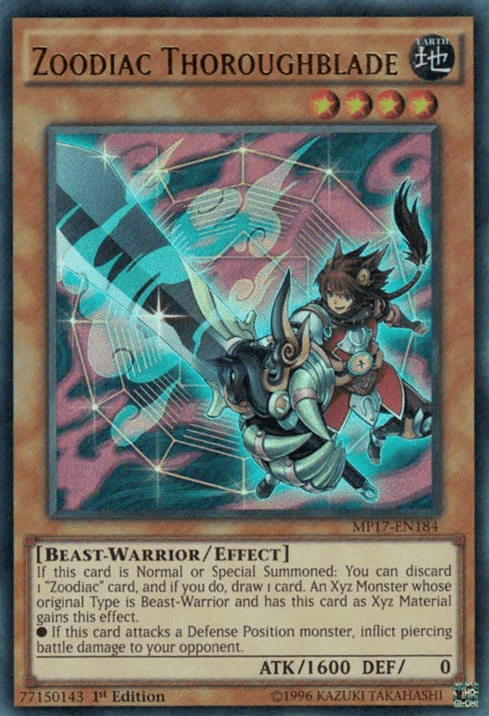 Zoodiac Thoroughblade [MP17-EN184] Ultra Rare