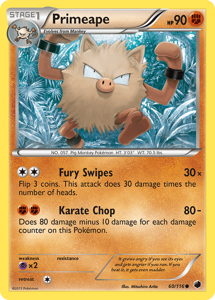 Primeape (60/116) [Black & White: Plasma Freeze]