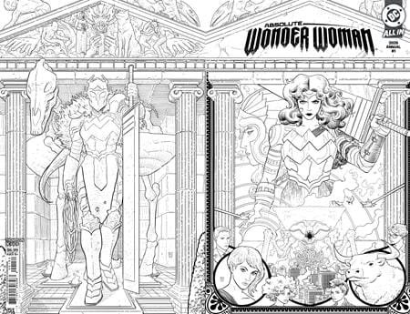 ABSOLUTE WONDER WOMAN ANNUAL 2026 #1 (ONE SHOT) Second Printing COVER B HAYDEN SHERMAN B&W WRAPAROUND