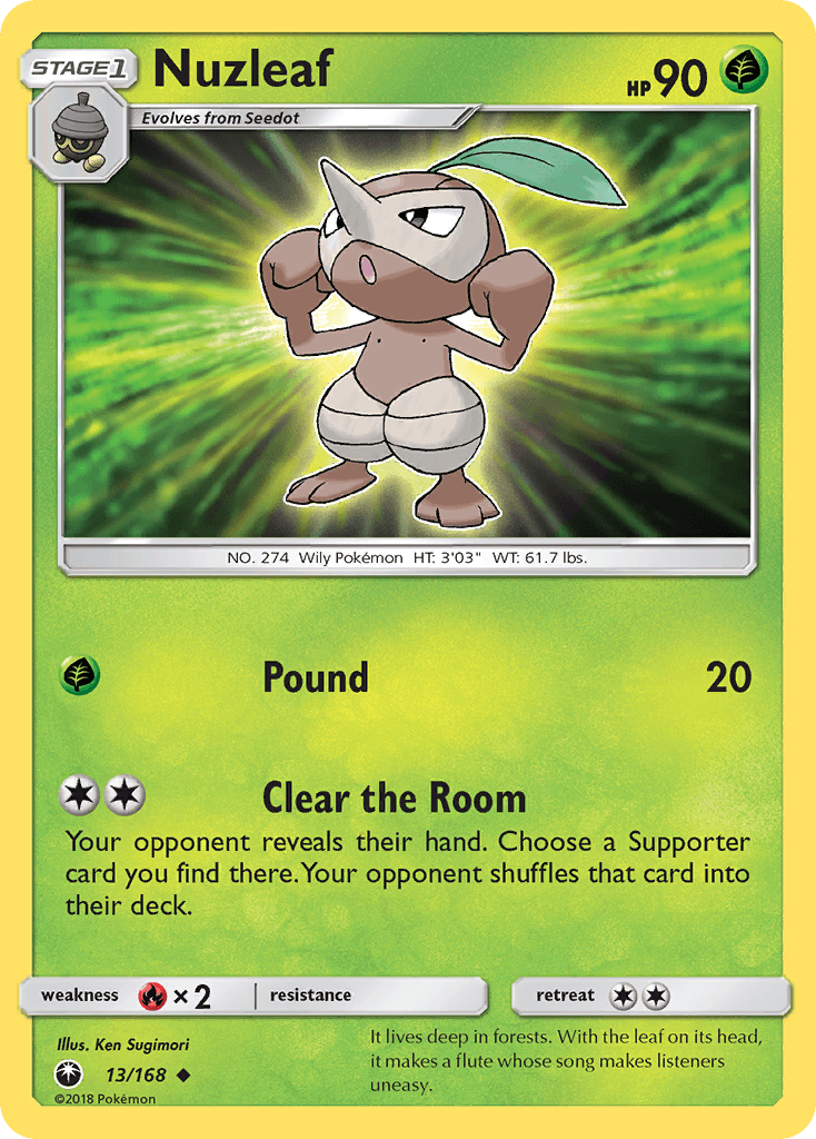 Nuzleaf (13/168) [Sun & Moon: Celestial Storm]