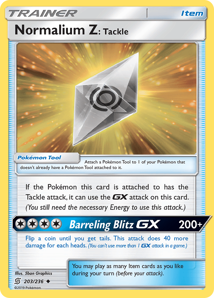 Normalium Z: Tackle (203/236) [Sun & Moon: Unified Minds]