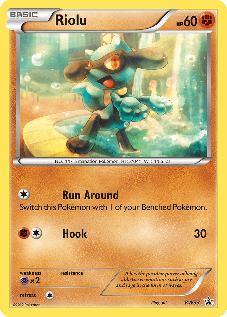 Riolu (BW33) (Cosmos Holo) [Black & White: Black Star Promos]